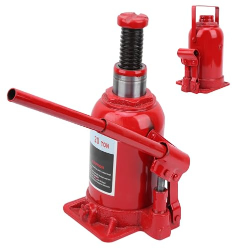 Ejoyous 20T Hydraulischer Wagenheber, Vertikaler Flaschenwagen-Hydraulikflaschenheber für LKW-Wohnmobil-Wohnwagen-Boots-Van mit Rillen und verbreiterter Basis 215-420mm für die Industrie