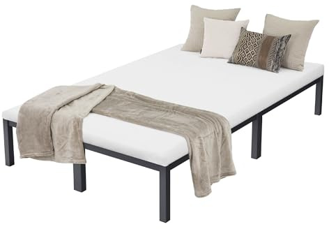 ML-Design Metallbett 120x200 cm auf Stahlrahmen mit Lattenrost, Anthrazit, Metall Bettgestell, robust, leichte Montage, Bett für Schlafzimmer der Kinder, Jugendliche, Erwachsene, Jugendbett Gästebett