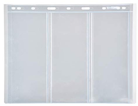 Pagine per Album Francobolli, 10 Fogli Trasparenti a 3 Righe, 9 Fori, Formato Standard