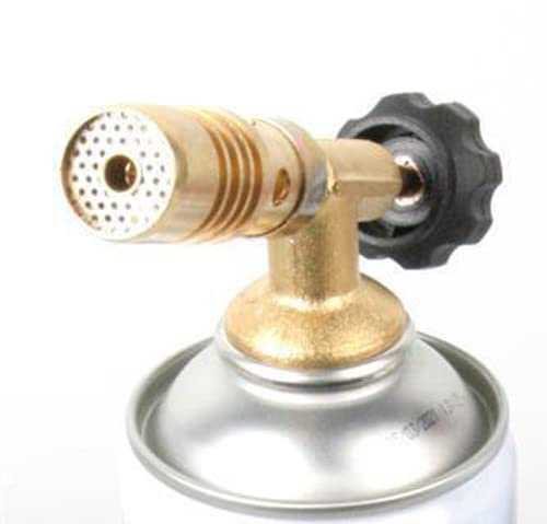 Gazcamp Lötbrenner Economic Hochleistungsbrenner 2 kW 650°C für 7/16 Gewinde Schraubgaskartuschen Gasbrenner Brenner Löten Lötpistole (4 Set (mit 4x AT2000))