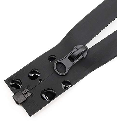 MebuZip 73 cm 2 Stück #5 Wasserdichter Reißverschluss teilbar TPU Schwarz | Wasserdicht Reißverschlüsse für Mantel Jacken