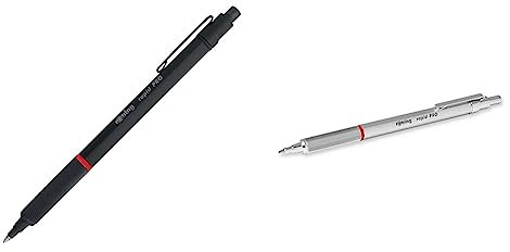 rOtring Rapid PRO Kugelschreiber | Mittlere Linienbreite | Schwarz & Rapid PRO Kugelschreiber | Mittlere Linienbreite | Silber