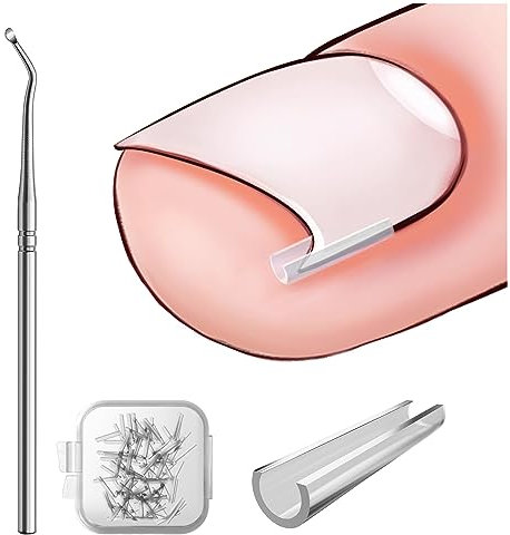 BEZOX Set correttore per unghie incarnite - 40 pezzi Strisce raddrizzanti per unghie incarnite senza dolore con sollevatore per unghie - Kit di strumenti per unghie incarnite facili da usare