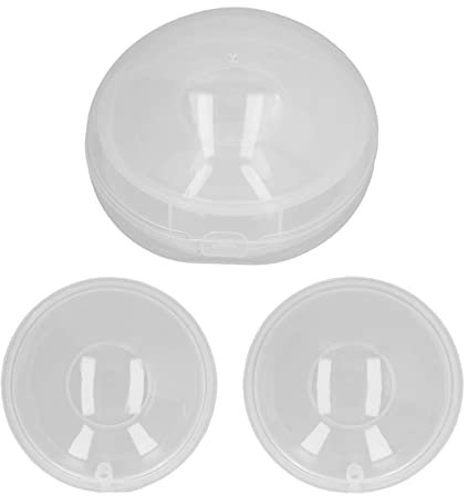 Coquille de Lait Maternel 2 Pièces Coquille de Sein Tasse D'allaitement en Silicone Nettoyée Réutilisable avec un Bouchon en Haut avec Boîte de Rangement pour Produits pour Bébés