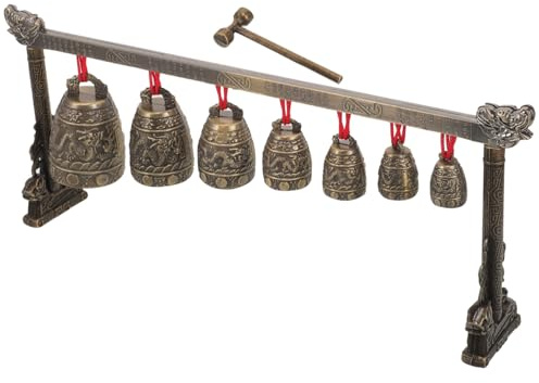 Antikes Glockenspiel aus Zinklegierung, Einlagiges Instrument | Wohn und Bürodekoration, Klarer Klang, Vintage Stil, Fördert Rhythmus Sowie Hand Auge Koordination