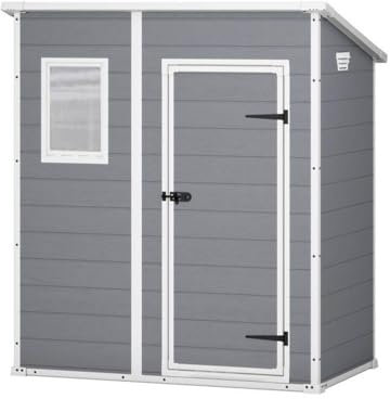 Mondo Viro Casetta da giardino in resina Pent con finestra frontale cm 184x111 200h (Piccola - cm 184x111 200h)