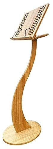 Notenständer, S-förmiger Notenständer aus Holz, Notenständer für Zuhause mit einstellbarem Winkel, geeignet für Bühnen und Studios