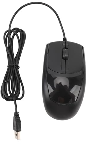ASHATA Souris D'Ordinateur USB Filaire pour PC, Ordinateur Portable, Souris Filaire avec Conception Ergonomique, Souris D'Ordinateur USB Silencieuse 1200 DPI pour Ordinateur de Bureau