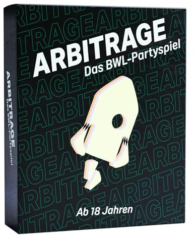Arbitrage – Das BWL Partyspiel & Trinkspiel – Perfektes BWL Student Geschenk zum Bachelor Abschluss & Geburtstag – Lustiges Studenten Spiel für Wirtschaft, Finance & VWL – 85 Karten für High Performer