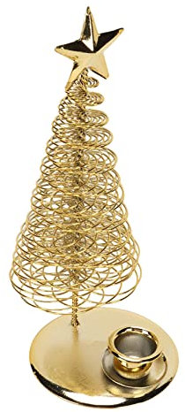 Weihnachtsbaum-Kerzenhalter mit Stern, Metall, Goldener Weihnachtsbaum-Kerzenständer, Vintage-Baumförmige Kandelaber-Mittelstücke für Festival-Tischdekoration