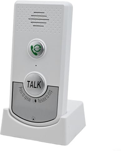 Gettimore Sistemi di citofono wireless, campanello senza fili, interfono vocale lungo, con portata di 1000 m, per uso residenziale interno ed esterno (bianco)