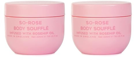 Katsy Style Body Soufflé 225ml - Infused with Rosehip Oil, Vanilla & Caramel for Nourished, Floral-Scented Skin (Pack of 2)