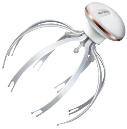 Octopus Kopfmassagegerät, schnurloses Kopfkratzen, wiederaufladbare Kopfmassage, 15,2 x 15,2 x 17,8 cm, kabelloser tragbarer Vorkratzer für Stressentspannung