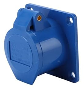 WEHZAFMM Presa/Spina Industriale 16A 3 Pin IP44 2P+E 220-240V Connettore Maschio e Femmina Impermeabile Spina e Presa di Alimentazione(313 16A 3pin)