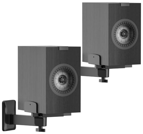 Einstellbare Lautsprecherhalterungen für die meisten Regallautsprecher – Dual-Seiten-Klemm-Lautsprecher-Wandhalterungen für Klipsch, Bose, Edifier, Yamaha, KRK Surround-Sound-Lautsprecher, 2er-Pack