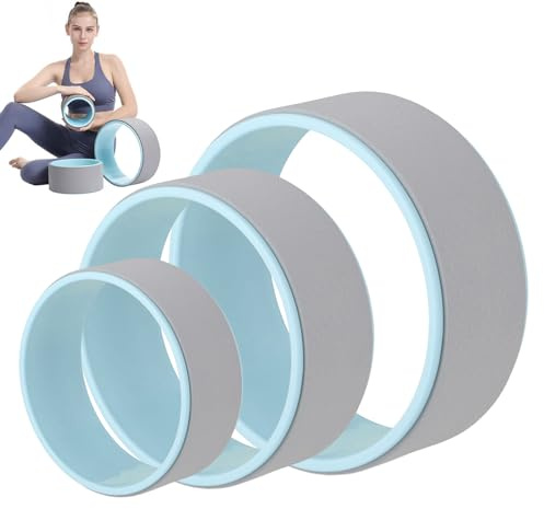 Zertylre Yoga Wheel Set of 3, Stable and Comfortable Back Wheels for Beginners. To Improve Spinal Stiffening and Stretching the Back, with a Weight Capacity of up to 150 kg