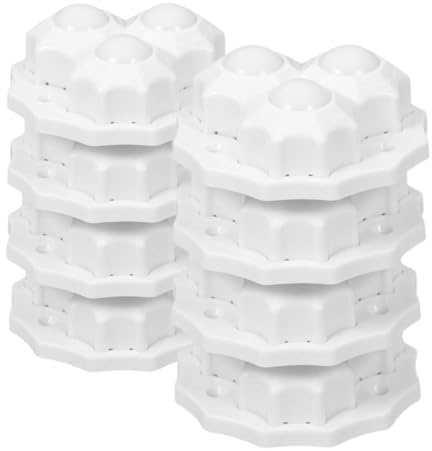 HOMSFOU 8pcs Self Adhesive Caster Wheels Mini Swivel Appliance Rollers for Furniture Rotation Design for Kitchen Storage Boxes Snowflake Pattern Strong Grip for Stability