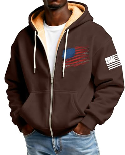 Veste Homme Hiver Veste De Travail Homme Capuche Mi Saison Manteaux Ski Blouson Teddy Legere Grande Taille Cardigan Matelassée Chaude Tactique Cachemire Kleidung 2#Marron 3XL