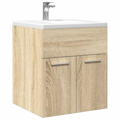 Frdhee Mobile per lavabo, in legno di quercia, 41 x 38,5 x 46 cm, per il bagno sotto il lavandino, il lavandino, il lavandino, i mobili da bagno