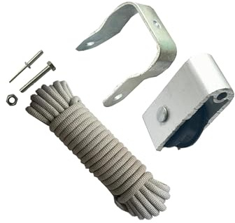 Zanthicia Kit de polea de Cuerda para Escalera Extensible de 12 m con Materiales de Primera Calidad, Resistencia a la abrasión para una Larga duración. Piezas
