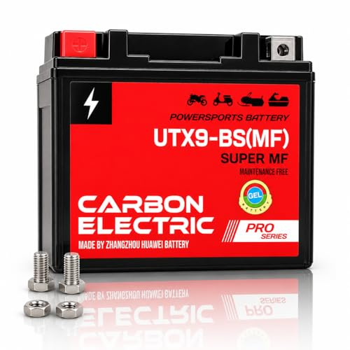 Motorradbatterie YTX9-BS - 9Ah Carbon Electric GEL Akku Quad Motorrad Motorroller