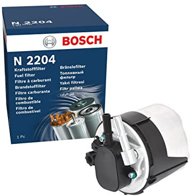 Bosch N2204 Filtro Diesel para Coche - Separa Partículas y Agua del Combustible, Protege el Sistema de Inyección
