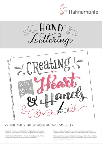 Hand Lettering Block 170g/m?, DIN A4, 25Blatt