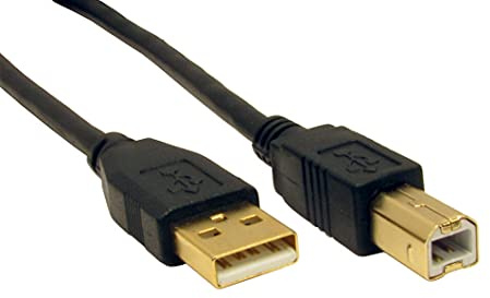 3 m USB B câble pour contrôleur DJ Midi, claviers, bougies, effet Coussinets, Syntesizers Numark, Pioneer, native Instruments, Traktor, Denon, Akai vers Macbook Dell HP | 3 m/3 m