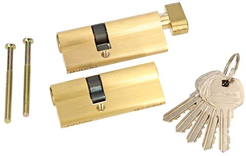 KOTARBAU® konstant profilcylindersats 2 st. 30 x 45 mm med låsknopp