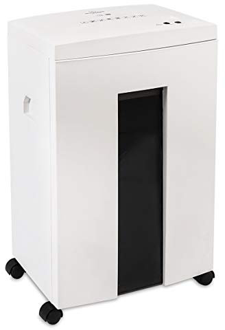 WOLVERINE 10-Sheet Super Micro Cut High Security Level P-5 Heavy Duty Paper/CD/Card Ultra Quiet Shredder for Home Office by 40 Mins Running Time and 6 Gallons Pullout Waste Bin SD9112(White ETL)