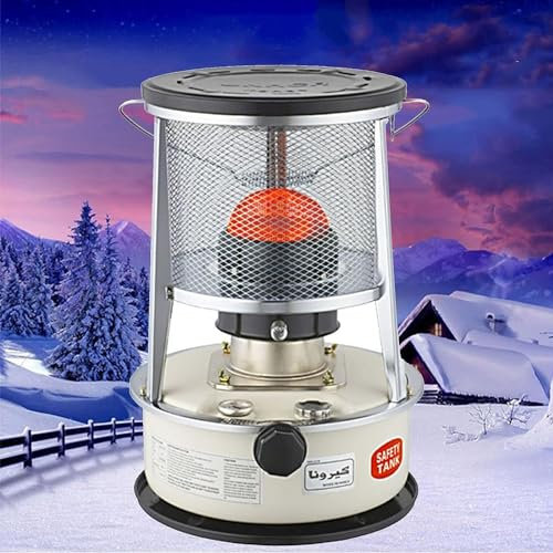 RUTAVM Riscaldatori d'ambiente Stufa a Gas raffinata con Potenza di Fuoco Regolabile, Stufa a Cherosene, Spazio da Campeggio Non Elettrico, for Campeggio all'aperto (Size : White6L)