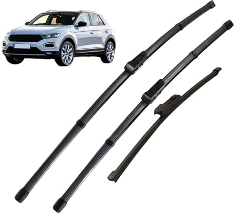 AYFES Scheibenwischerblätter für VW T-Roc 2017–2023, 26+20+13 Scheibenwischerblätter, 3 Stück, Haken, Fahrzeugspezifische Passform, All Season, SUV