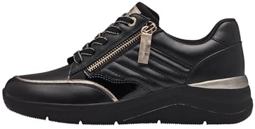 Jana Dam Low 8-23771-43 sneakers, Svart guld, 39 EU Weit