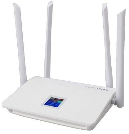 WLAN-Router, 4G LTE WLAN-Router mit 4 Antennen, 300 Mbit/s Kabelloser Mobiler WLAN-Hotspot-Router mit SIM-Kartensteckplatz, 656 Fuß Reichweite, Bis zu 10 Benutzer, mit (EU-Stecker)