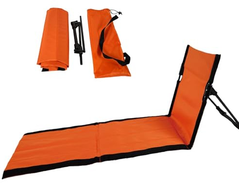 Hailerio Strandmatte Faltbar Mit Rückenlehne - 110x38cm Verstellbarer Sonnenmatte | Oxford-Stoff Liege Liegematte Sonnenliege | Gepolsterte Strandmatte Mit Rückenlehne