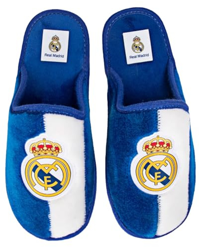 MARPEN SLIPPERS Zapatillas de casa Real Madrid CF Oficiales Temporada 24/25 para Hombre o Mujer, Ligeras de Invierno, Azul, Talla 42