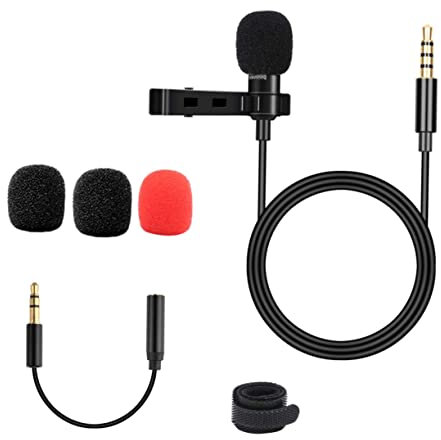 Gadpiparty Revers-mikrofon Aufnahmemikrofon Lavaliermikrofon Omnidirektionales Mikrofon Kabel Kompatibel Mit Telefon Computer Kamera Für Videoaufnahmen Interviews Webcasts Vorträge Clip-desi