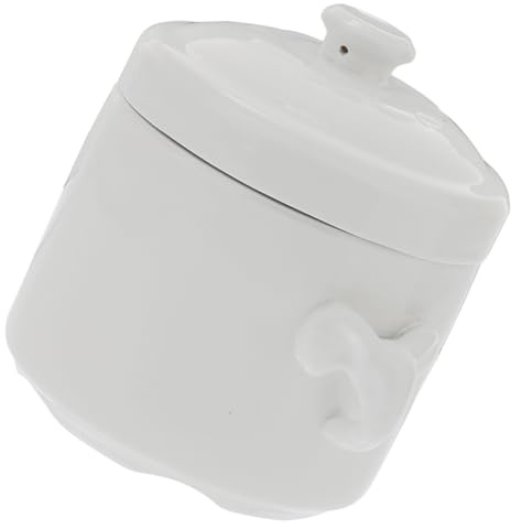 Bol à Soupe avec Couvercle 620ml en Céramique Blanc | Fruits, Salades et Ragoût, Usage la Cuisine, Format Compact, Pièce Unique