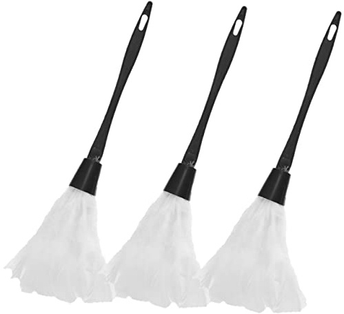 Vaguelly Spolverino in Pizzo Bianco per Manico Set da 3 Pezzi, Accessorio di Feste Costumate, Carnevale e Halloween