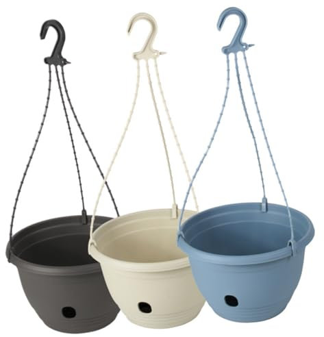 FONDOTIN 3pezzi Fioriera Sospesa Per Piante Da Cestini Decorativi Da Appendere Parete Cestini Organizer Sospesi Per Balconi e Realizzati in Materiali Plastici