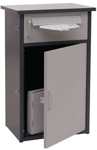 Boîte à Colis HWC-O51 78 x 49 x 38 cm Gris foncé/Gris Clair