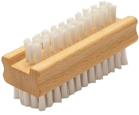 Brosse Pour Le Nettoyage Des Ongles Des Mains - Brosse À Ongles Double Face,Manucure Ergonomique Poignée Anti-Dérapable Poils Naturels pour Femmes Maison Voyage Salon Quotidien