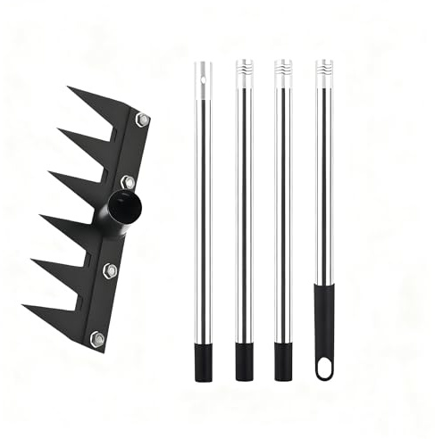 Désherbeur en fer robuste à long manche en acier au carbone pour désherber, ameublir le sol, nettoyer les parterres de fleurs, pin