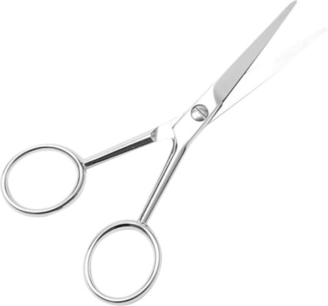 Generico Forbici da Barba Uomo in Acciaio Inossidabile Antiscivolo per Baffi e Sopracciglia Strumento Ergonomico per Toelettatura Viso Preciso e Sicuro