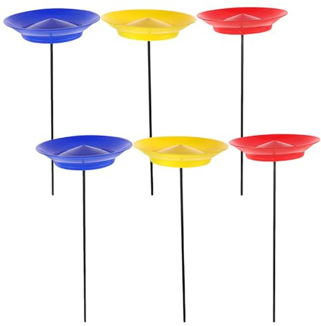 Toddmomy Platos giratorios de Malabares con 6 Palos. Platos giratorios para Malabares de Circo con Palos de Mano. Accesorios de actuación para Entrenamiento de Habilidades y Trucos de Equilibrio.