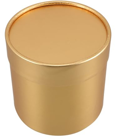 Runde Blumenarrangementbox mit Deckel Gold Papier Geschenkbox | Blumen und Sträuße, Valentinstag Sowie Hochzeiten, Geburtstage und Babypartys Zufällige Farbe