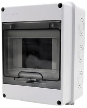 Caja Cuadro Electrico Superficie,Caja de Distribución de Superficie,5 Modulos,Caja Estanca Exterior Electrica IP65,Caja Conexiones Electricas,Para Casa, Taller, Jardín, Exteriores