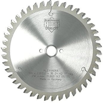 jjw-germany HM – Kreissägeblatt Alexandra 160 x 16 Z= 42 TF Multi Material, 1 Stück, 4250980690593
