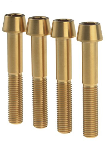 4x Konische Titan Bremssattel Schraube for Ducati Monster 696 Goldener