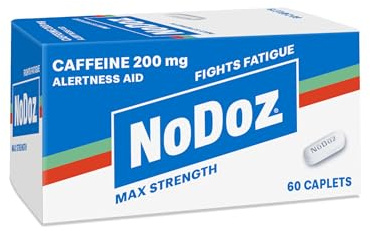 NoDoz 200mg Caffeine Pills Maximum Strength, 60 Caplets Total